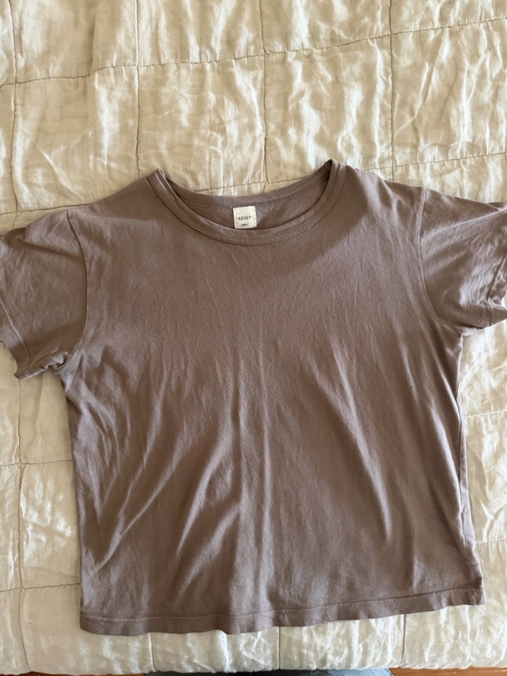 LESET Margot Tee in Taupe Brown Size Small VGUC
